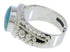 Southwest Sterling Silver Turquoise Jewelry Ring Size 7-1/2 TX38828