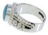 Southwestern Silver And Turquoise Jewelry Ring Size 6-1/2 TX38836