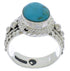 Southwestern Silver And Turquoise Jewelry Ring Size 6-1/2 TX38836