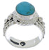 Southwest Sterling Silver Turquoise Jewelry Ring Size 7-1/2 TX38828