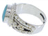 Southwestern Sterling Silver Turquoise Jewelry Ring Size 4-1/2 TX38848