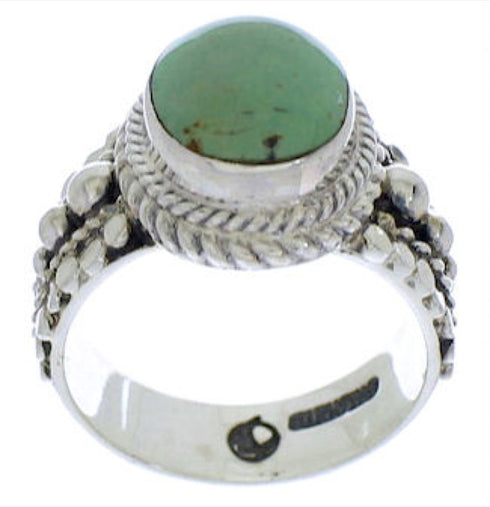 Turquoise And Silver Southwestern Ring Size 6-1/2 TX38873