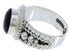 Southwest Jet And Genuine Sterling Silver Ring Size 5 TX38891