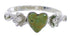 Southwestern Silver Turquoise Heart Flower Ring Size 6-3/4 UX34986