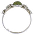 Southwestern Silver Turquoise Heart Flower Ring Size 6-3/4 UX34986