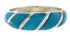 Turquoise Inlay And Authentic Sterling Silver Jewelry Ring Size 4-1/2 AX87754