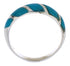 Turquoise Inlay And Authentic Sterling Silver Jewelry Ring Size 4-1/2 AX87754