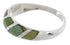 Sterling Silver Turquoise Inlay Southwest Ring Size 7-3/4 UX35067