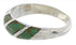 Turquoise Inlay And Sterling Silver Jewelry Ring Size 7-3/4 UX35077