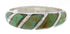 Sterling Silver And Turquoise Inlay Ring Size 7-1/4 UX35090
