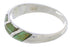 Sterling Silver And Turquoise Inlay Ring Size 7-1/4 UX35090