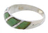 Southwestern Sterling Silver Turquoise Inlay Ring Size 6-3/4 UX35131