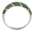 Southwestern Sterling Silver Turquoise Inlay Ring Size 6-3/4 UX35131