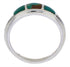 Silver And Turquoise Inlay Jewelry Ring Size 5-1/4 UX35182
