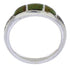 Southwest Sterling Silver And Turquoise Inlay Ring Size 6-3/4 UX35189