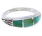 Genuine Sterling Silver Turquoise Inlay Ring Size 6-1/4 UX35199