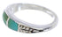Genuine Sterling Silver Turquoise Inlay Ring Size 6-1/4 UX35199