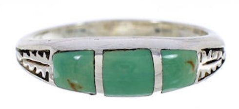 Silver And Turquoise Inlay Southwest Ring Size 6-1/4 UX35205