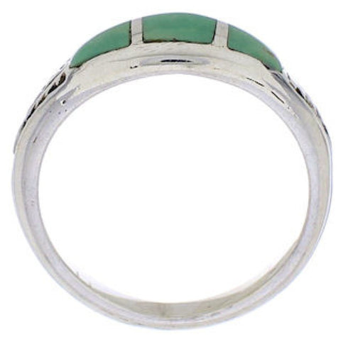 Sterling Silver Turquoise Inlay Southwest Ring Size 5-1/4 UX35204