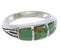Southwest Sterling Silver Turquoise Inlay Ring Size 6-1/2 UX35217