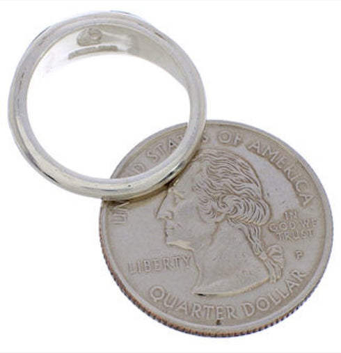 Multicolor Inlay Sterling Silver Jewelry Ring Size 6-1/4 UX35237