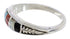 Sterling Silver Multicolor Inlay Southwest Ring Size 8-1/4 UX35240