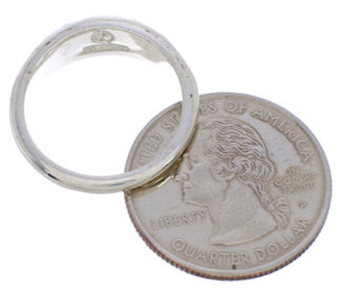 Sterling Silver Multicolor Inlay Southwest Ring Size 8-1/4 UX35240