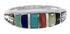 Multicolor Inlay Sterling Silver Southwest Ring Size 6-1/4 UX35298