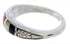 Multicolor Inlay Sterling Silver Southwest Ring Size 6-1/4 UX35298