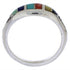 Multicolor Inlay Sterling Silver Southwest Ring Size 6-1/4 UX35298