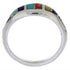 Sterling Silver Multicolor Inlay Southwest Ring Size 6-1/2 UX35299