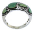 Southwest Sterling Silver Turquoise Inlay Ring Size 6-3/4 JX37225