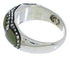 Southwest Sterling Silver Turquoise Inlay Ring Size 7-3/4 JX37275