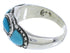 Southwest Silver And Turquoise Inlay Ring Size 8-1/4 JX37342
