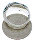 Southwest Silver And Turquoise Inlay Ring Size 8-1/4 JX37342