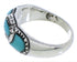 Sterling Silver And Turquoise Ring Size 7-1/4 JX37347