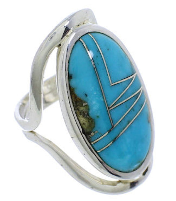 Sterling Silver Jewelry Turquoise Ring Size 5 JX37456