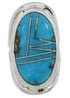 Sterling Silver Jewelry Turquoise Ring Size 5 JX37456