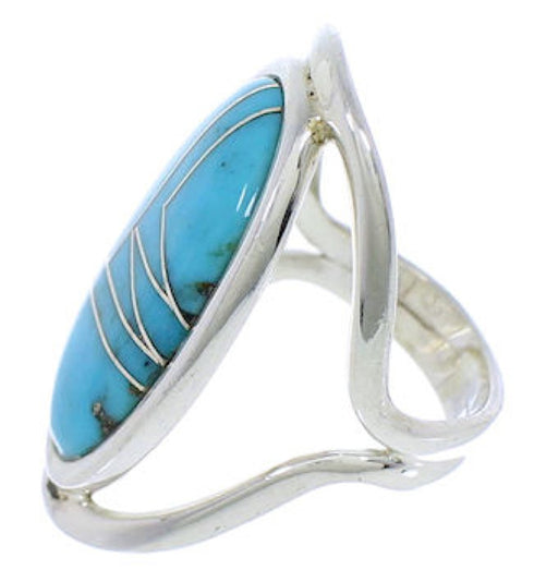 Sterling Silver Jewelry Turquoise Ring Size 5 JX37456