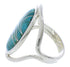 Southwest Sterling Silver Turquoise Inlay Ring Size 5-3/4 JX37526