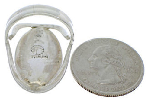 Southwest Sterling Silver Turquoise Inlay Ring Size 5-3/4 JX37526