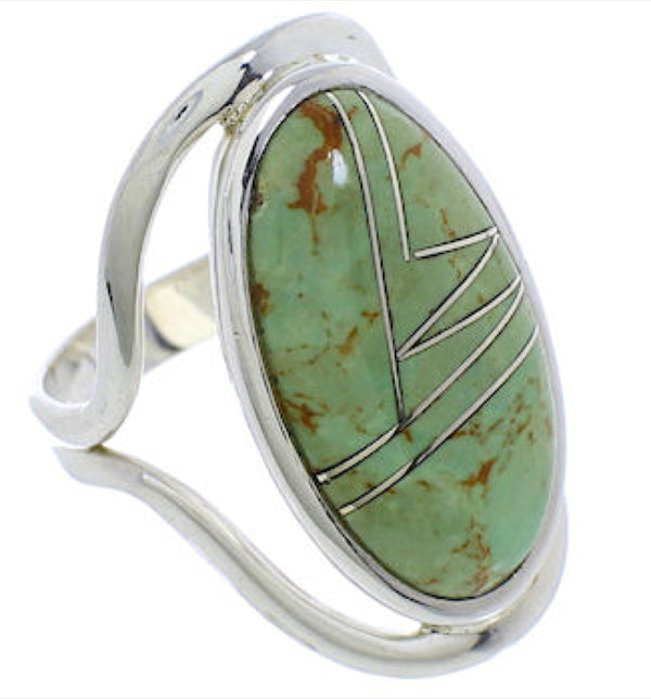 Silver Jewelry Turquoise Ring Size 6-1/4 JX37542