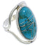 Southwest Genuine Sterling Silver Turquoise Ring Size 5 JX37584