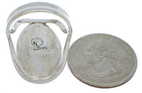 Southwest Sterling Silver Turquoise Inlay Ring Size 5-1/2 JX37591