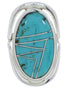 Genuine Sterling Silver Southwest Turquoise Ring Size 6-3/4 JX37626