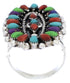 Sterling Silver And Multicolor Needlepoint Ring Size 6-3/4 YX35194