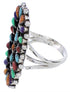 Needlepoint Multicolor Southwest Sterling Silver Ring Size 6 YX35211