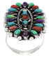 Sterling Silver Needlepoint Jewelry Multicolor Ring Size 6 YX35226