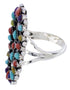 Multicolor Sterling Silver Needlepoint Ring Size 6-3/4 YX35249