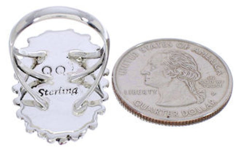 Multicolor Sterling Silver Needlepoint Ring Size 6-3/4 YX35249